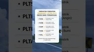 Singkatan PLT Energi Terbarukan. #energiterbarukan #renewableenergy #energibaruterbarukan