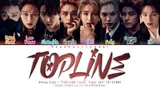 Stray Kids UNVEIL : TRACK 4 "TOPLINE (Feat. Tiger JK)" Lyrics [Color Coded Han_Rom_Eng] | SBYoongi