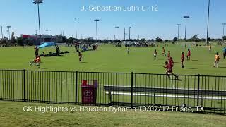 #13  J. Sebastian Lutin 11 year old.  GK Highlights 10/07/17