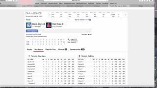 How to Read an MLB Box Score on ESPN.com