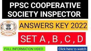 PPSC COOPERATIVE SOCIETY INSPECTOR ANSWER KEY EXAM 2022
