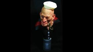 Sculpting time lapse video bust of Popeye NAG studios