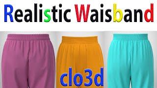 Elasticated Waistband | How to make Elastic Waistband in Clo3D | Elastic | Elastic Waist Pants