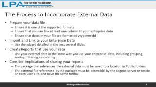 Cognos External Data Capability