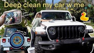 Deep clean my JEEP + accessories tour 🫧