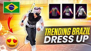 TRENDING BRAZILIAN  PLAYERS DRESS COMBINATION || NO TOP UP DRESS UP || MAD HYPER GAMING 