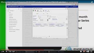 Why upgrade to Microsoft Dynamics GP 2016 ERP including a look at the HTML5 GP web client