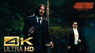 John Wick and Caine Team up | Fight Scene | John Wick Chapter 4 | 4K Ultra HD