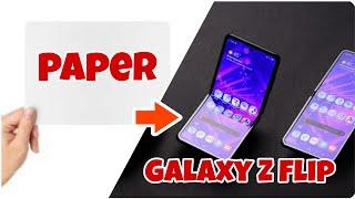 Paper Galaxy Z Flip  easy origami tutorial no glue or cutting 