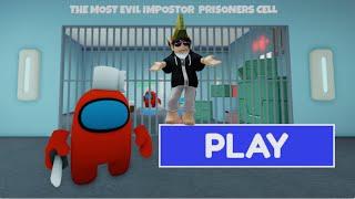 I Built An Among Us Prison In Roblox! #roblox #robloxstory #amongus