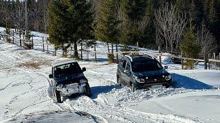 Duster 4x4 vs Jimny Diff Lock in Deep Snow Offroad