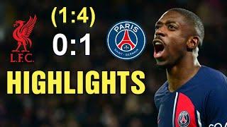 Liverpool vs PSG 0-1 (1-4) Highlights & All Goals + Penalty (Champions League) Liverpool Psg 2025 HD