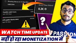 Watch Time Not Updated in Monetization Tab | Watch Time Not Updating | Youtube Watch Time Not Update