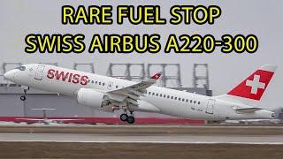 RARE VISIT! SWISS Airbus A220-300 (BCS3)Windy arrival and departure from Montreal (YUL/CYUL)