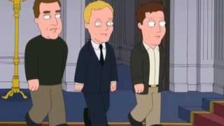 Family Guy - King Stewart meets Ted, Barney and Marshall from How I Met Your Mother