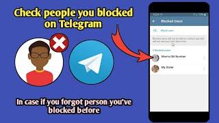 How to see blocked users on Telegram
