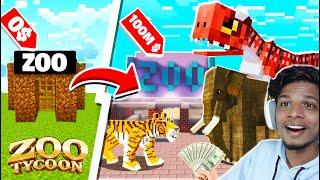 Upgrading 0$ ZOO to 100M$ ZOO in MINECRAFT !!! ( Zoo Tycoon )