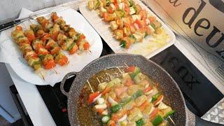 طرزتهیه کباب سیخی  سینه مرغ تابه اي  brochettes  chicken kabab