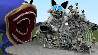 ALL ZOONOMALY VS THE SONIC TAPES HORROR MONSTER In Garry's Mod!