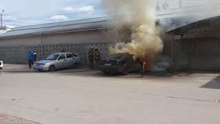 Пожар горит авто | Burning car Volkswagen