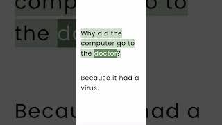 Why did the computer go to the doctor? #5yearold #techjokes #funny