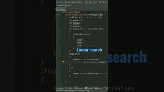 Linear search program in java