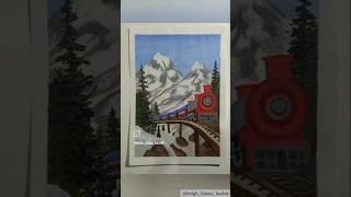 Winter Wonderland Captured in Acrylic #shorts #youtubeshorts #acrylicpainting #snow #trendingshorts