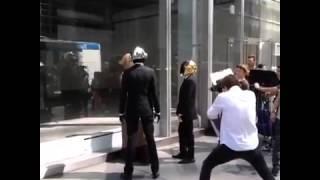 Daft Punk Shooting Video In Midtown NYC