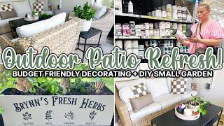 DIY SMALL PATIO REFRESH IDEAS 🪴 | Patio Decorating On A Budget | Outdoor Decor & Small Garden Ideas!