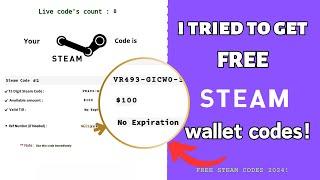 I Tried To Get FREE Steam Gift Cards in 2024 ! and I Got This 