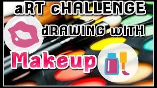 Art challenge : DRAWING WITH MAKEUP !! | Helik Thakur