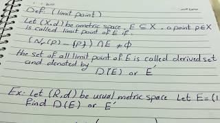 التحليل الرياضي المرحله الثالثه /limit point