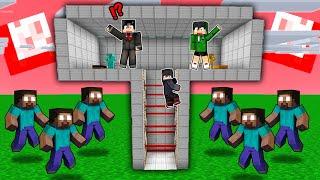 Evil HEROBRINE Army vs SAFEST SECURITY TOWER | Minecraft! (Tagalog)