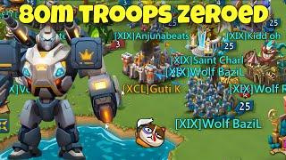 Lords Mobile - WOLF BAZIL VS 80M TROOPS CASTLE. XIX FAMILY UNSTOPPABLE. BEST ZERO OF THE WEEK