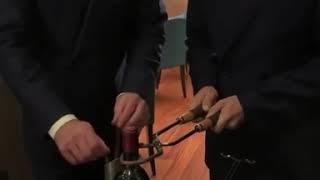 Rare Video Heated Tongs Wine Opening Method