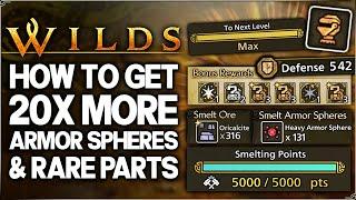 Monster Hunter Wilds - Easy FAST Heavy Armor Spheres - 14 IMPORTANT Smelting Tips & Upgrade Guide!