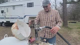 PROPANE DELIVERY TRUCK FILLS UP OUR TANK! #propane #propanetruck #propanedelivery #propanetank