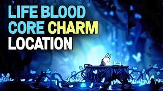Hollow Knight-  Blue Door in the Abyss: Lifeblood Core Charm Location