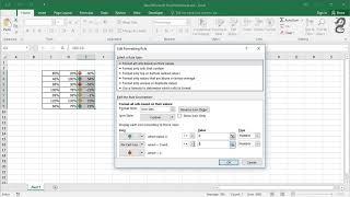 How to Use two arrow icon set with conditional formatting in Excel