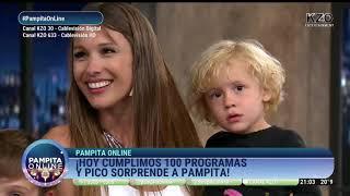 Pico Mónaco sorprendió a Pampita en sus 100 programas junto a Bautista, Beltrán y Benicio