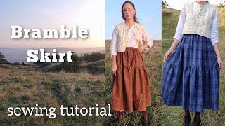 Free skirt tutorial  Make the Bramble Skirt  sew pockets, gathers, pin-tucks and elasticated waist