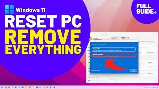 Windows 11 factory reset removing everything  from BIOS and Settings app