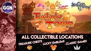 KH3 | Twilight Town - All Collectible Locations (Treasure Chests, Lucky Emblem & Classic Games)