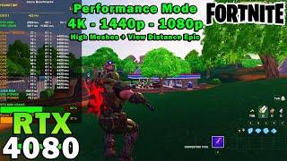 Fortnite Performance Mode Chapter 4 RTX 4080 | 5800X3D | 4K 1440p 1080p | Max & Competitive Settings