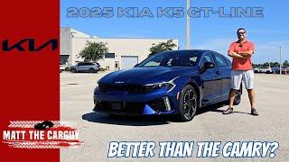 Is the new REDESIGNED 2025 Kia K5 GT Line better than Camry SE? Review and test drive.