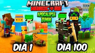 Sobrevivi 100 DIAS em um APOCALIPSE ZUMBI no minecraft hardcore