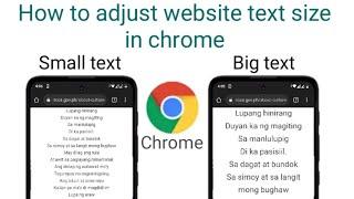 how to adjust website font size in chrome mobile