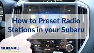 How to Preset Radio Stations in your Subaru