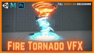 Unity VFX  Amplify Shader Editor - Magic Fire and Ice Tornado Tutorial