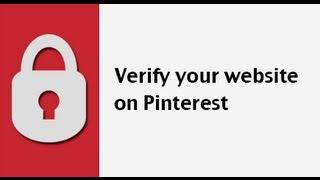 How to verify your website url on Pinterest